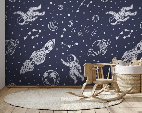 Dibujo animado de un astronauta Fotomurales Dibujo animado de un astronauta