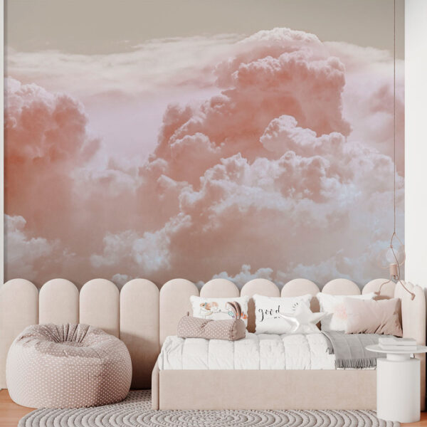 Fotomurales Fotomurales Esponjosas nubes rosas en el cielo. (SKU: u97521)