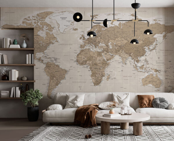 Fotomurales Fotomurales Mapa del mundo (SKU: u97342)