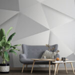 Fotomurales Objeto rectangular blanco con sombra