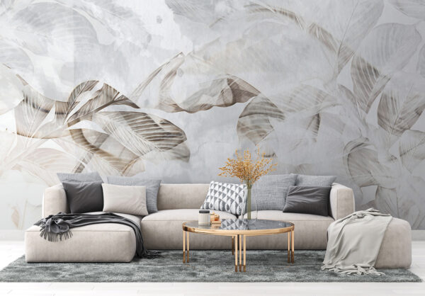 Fotomurales Hojas abstractas con sombreado suave