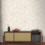 Fotomurales Patrón de líneas y cuadrados