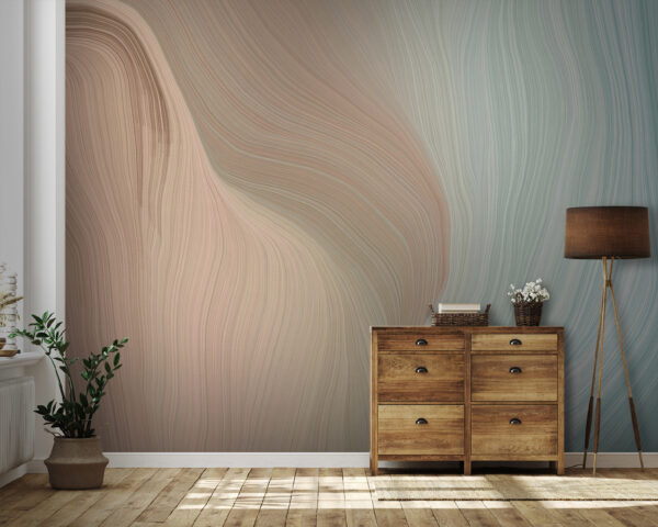 Diseño abstracto de ondas en tonos pastel Fotomurales Diseño abstracto de ondas en tonos pastel