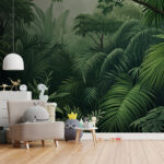 Fotomurales Exuberante selva tropical de denso follaje