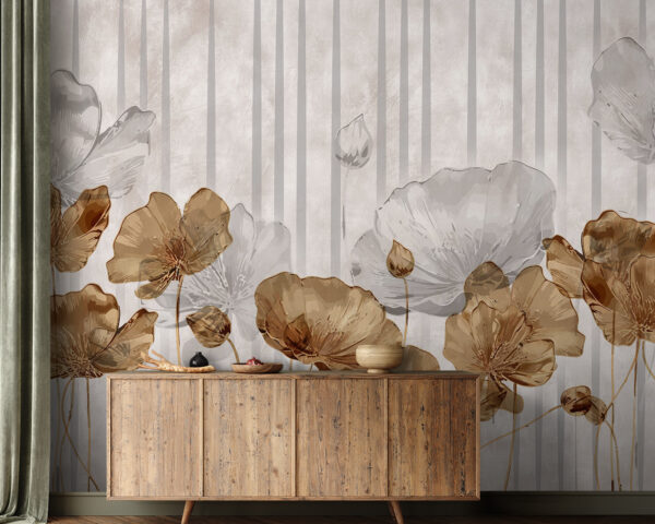 Papel pintado con flores Fotomurales Papel pintado con flores