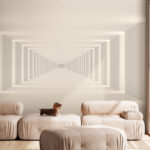 Fotomurales Objeto rectangular blanco con borde blanco