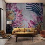 Fotomurales Vibrantes ilustraciones florales con vibraciones tropicales.