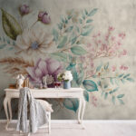 Fotomurales Elegancia floral en tonos suaves.