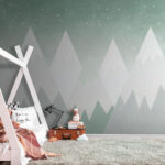 Fotomurales Grupo de montañas con nieve