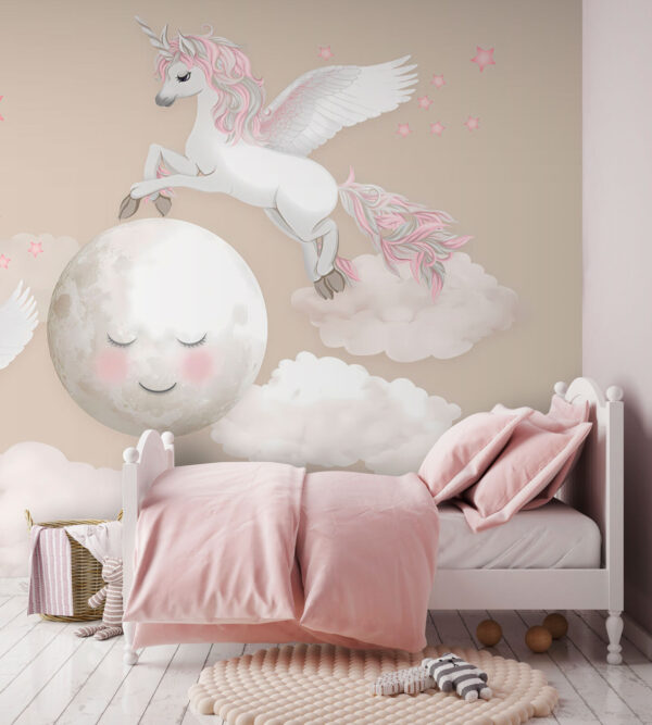 Unicornio con alas y cuerno Fotomurales Unicornio con alas y cuerno