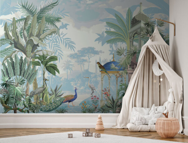 Mural de aves y plantas Fotomurales Mural de aves y plantas