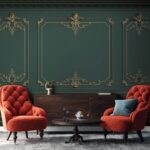 Fotomurales Elegante decoración de pared en tonos intensos