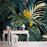 Fotomurales Patrón de plantas tropicales