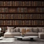 Fotomurales Pared de libros con barcos