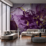 Fotomurales Elegante diseño abstracto floral morado