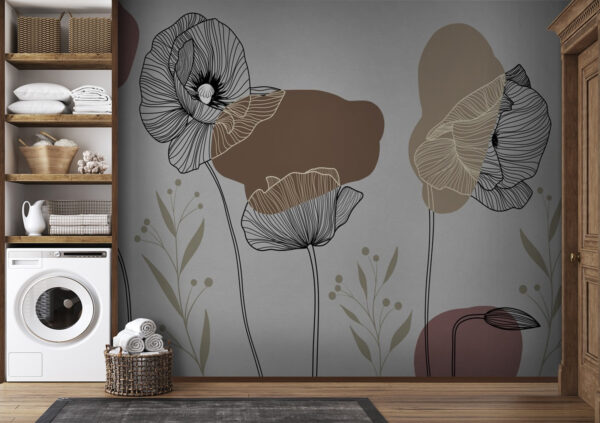 Dibujo de flores y plantas Fotomurales Dibujo de flores y plantas