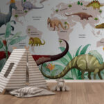 Fotomurales Dibujo animado de un dinosaurio