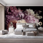 Fotomurales Delicadas flores en tonos suaves