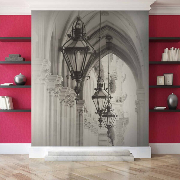 Objeto negro en una habitación Fotomurales Objeto negro en una habitación