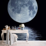 Fotomurales Luna llena sobre el agua