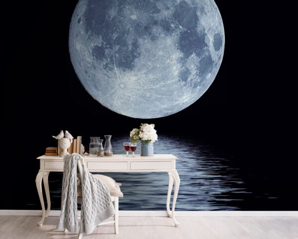 Luna llena sobre el agua Fotomurales Luna llena sobre el agua