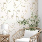 Fotomurales Círculo amarillo con fondo blanco