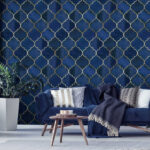 Fotomurales Celosía azul y blanca