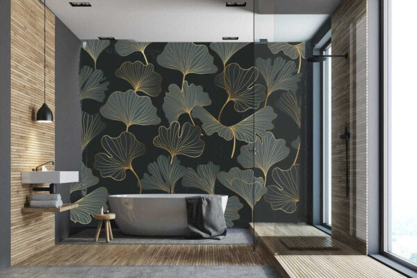 Elegante diseño de hojas de ginkgo Fotomurales Elegante diseño de hojas de ginkgo