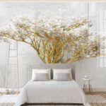 Fotomurales Árbol de flores blancas