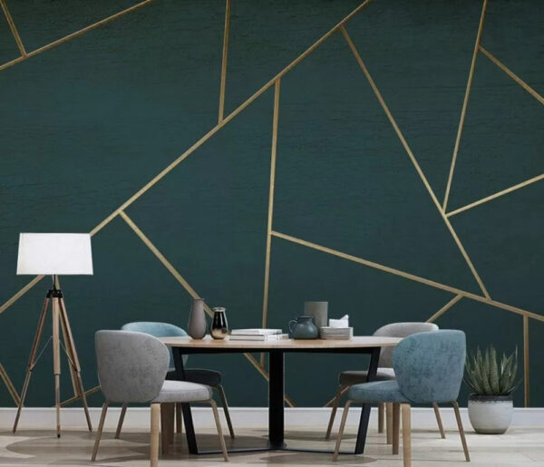 Líneas geométricas sobre fondo de textura oscura Fotomurales Líneas geométricas sobre fondo de textura oscura
