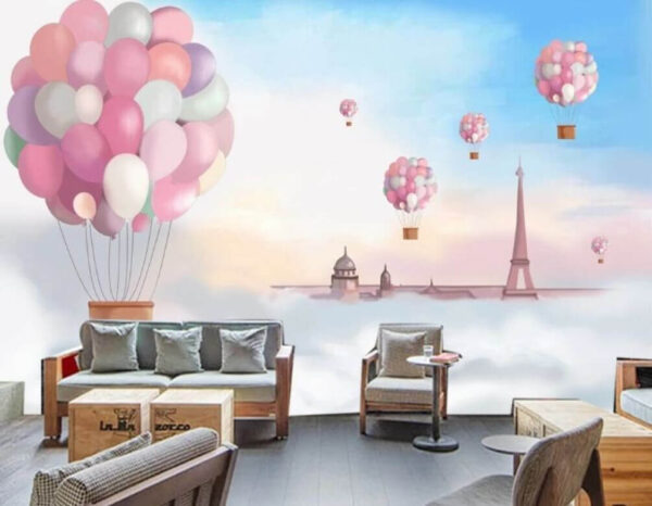 Un montón de globos en el cielo Fotomurales Un montón de globos en el cielo