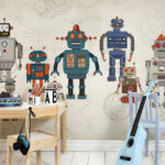 Fotomurales Dibujo animado de un robot