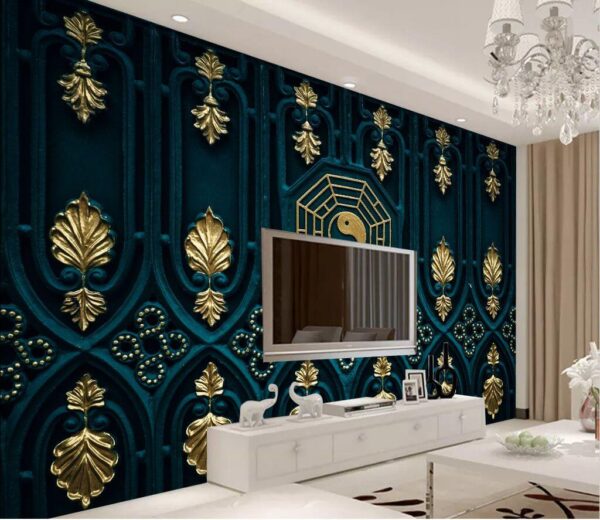 Elegantes motivos sobre superficie oscura Fotomurales Elegantes motivos sobre superficie oscura