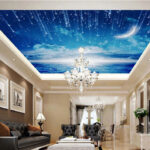 Fotomurales Luna y estrellas en el cielo