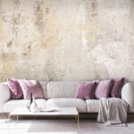 Fotomurales Pared blanca con arañazos y grietas