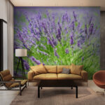 Fotomurales Campo de lavanda en plena floración