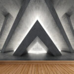 Fotomurales Habitación con estructura triangular