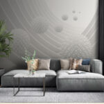 Fotomurales Esferas blancas en una habitación blanca