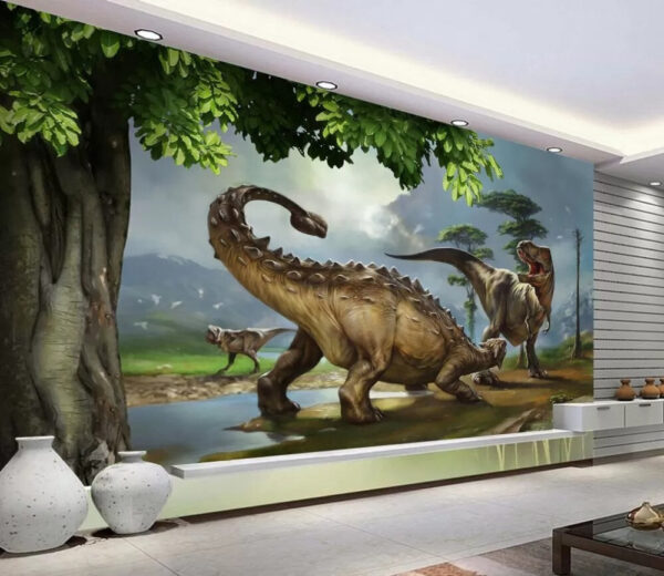Dinosaurio grande con cuernos y cola largos Fotomurales Dinosaurio grande con cuernos y cola largos
