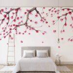 Fotomurales Árbol con flores rosas
