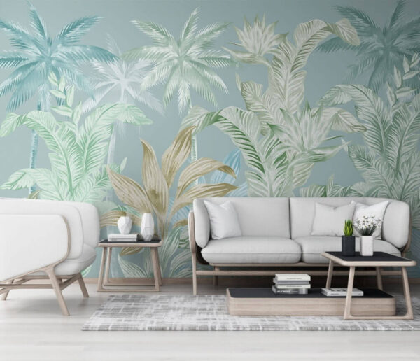 Papel pintado con palmeras Fotomurales Papel pintado con palmeras