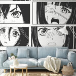 Fotomurales Caricatura de la cara de una mujer