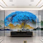 Fotomurales Árbol de hojas azules