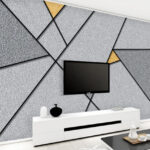 Fotomurales Triángulo gris y amarillo