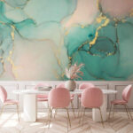 Fotomurales Arte abstracto al pastel con formas fluidas