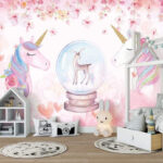 Fotomurales Acuarela de un unicornio