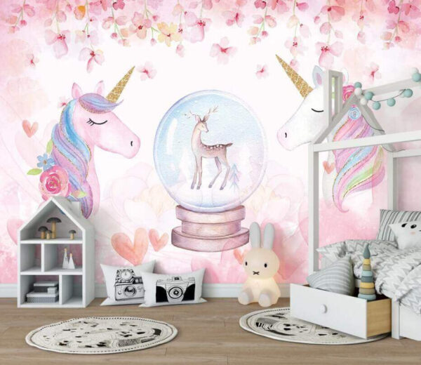 Acuarela de un unicornio Fotomurales Acuarela de un unicornio