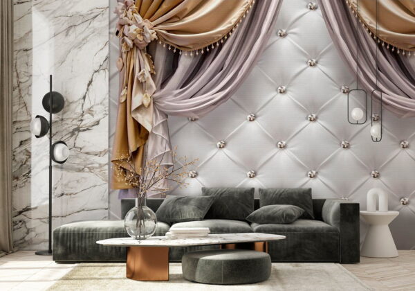 Elegantes cortinas y telas decorativas Fotomurales Elegantes cortinas y telas decorativas