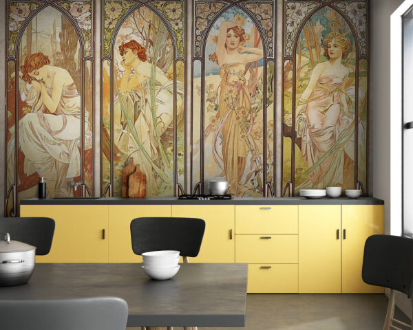 Grupo de mujeres en estilo art nouveau Fotomurales Grupo de mujeres en estilo art nouveau