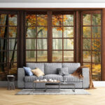 Fotomurales Imagen borrosa de una mesa